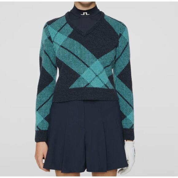 NWT J.Lindeberg x Glenmuir Brea Knit Wool Sweater Golf (Womens S)